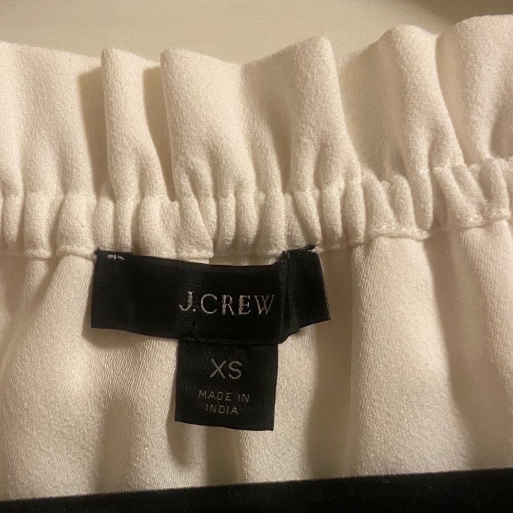 JCREW Cream Ruffle Blouse - Picture 2 of 7